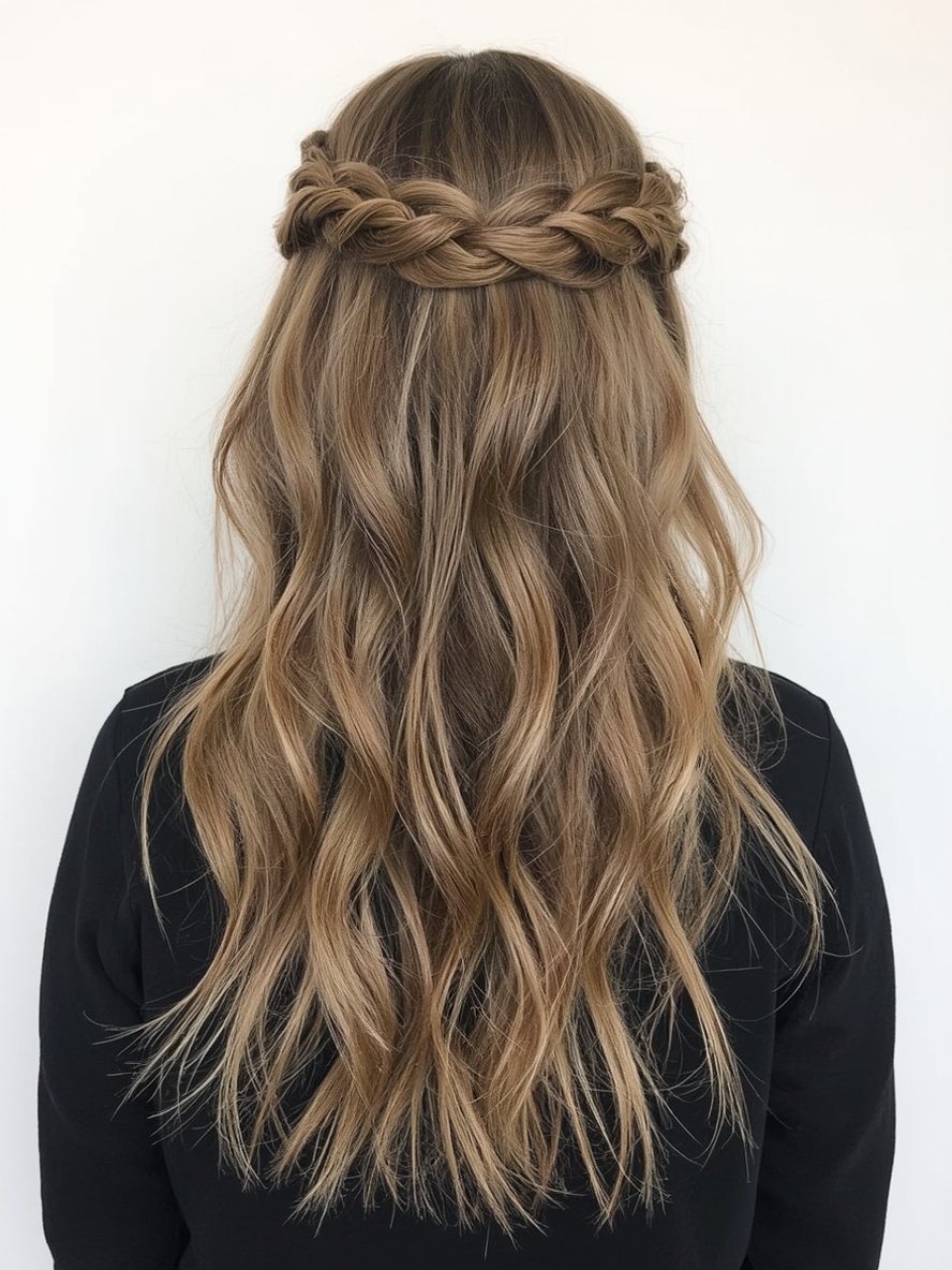 Long Haircut Ideas Waterfall Braid