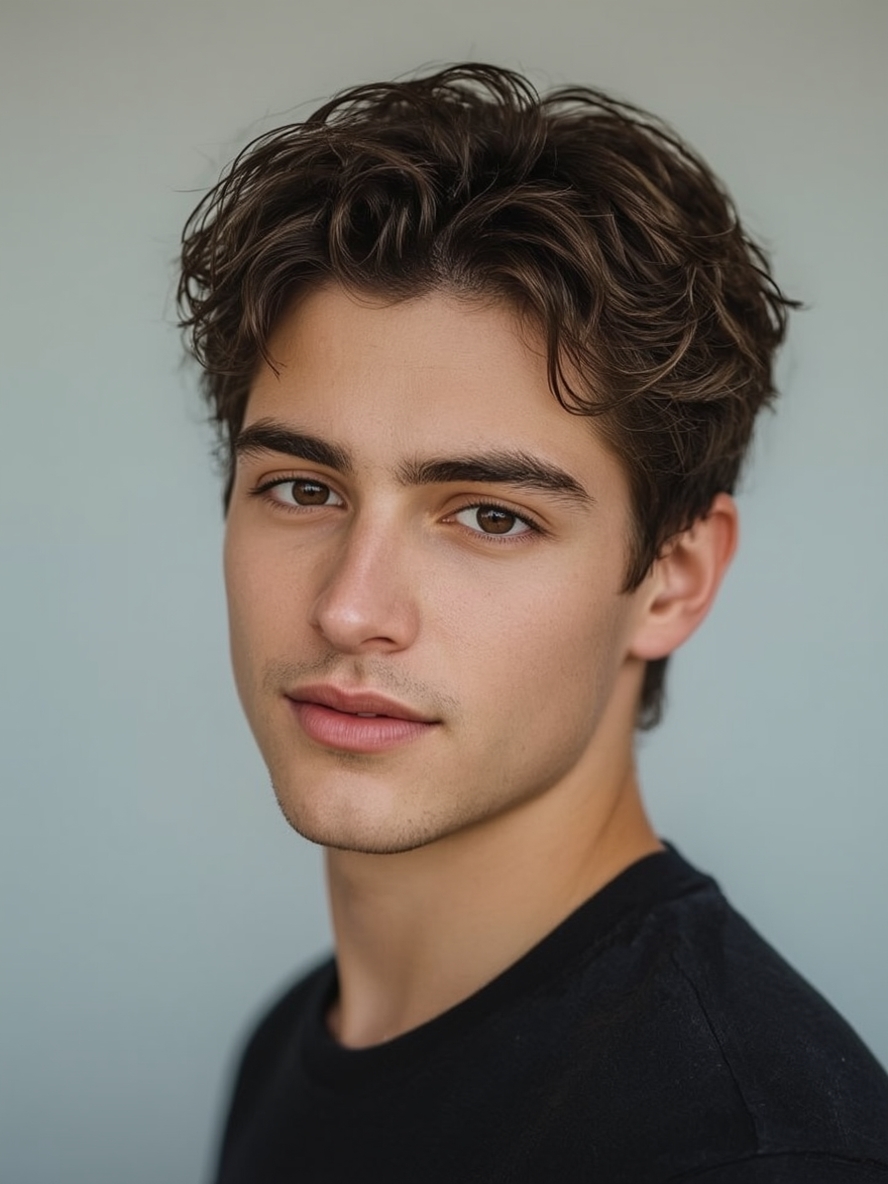 Men’s Curly Haircut The Classic Taper