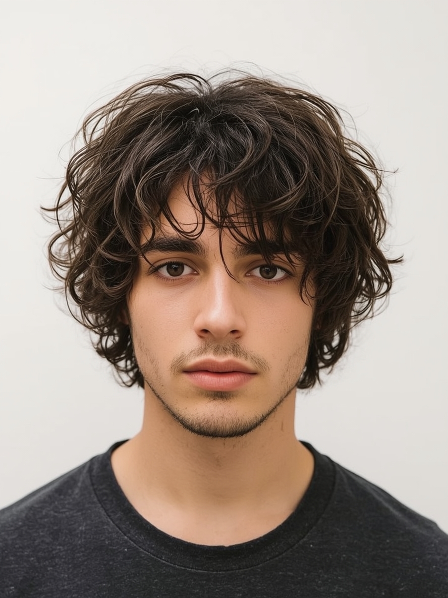 Men’s Curly Haircut The Curly Fringe