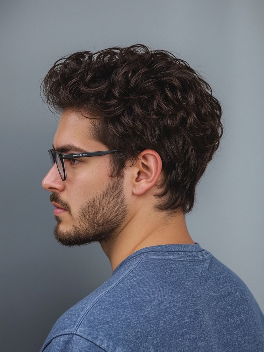 Men’s Curly Haircut The Curly Quiff