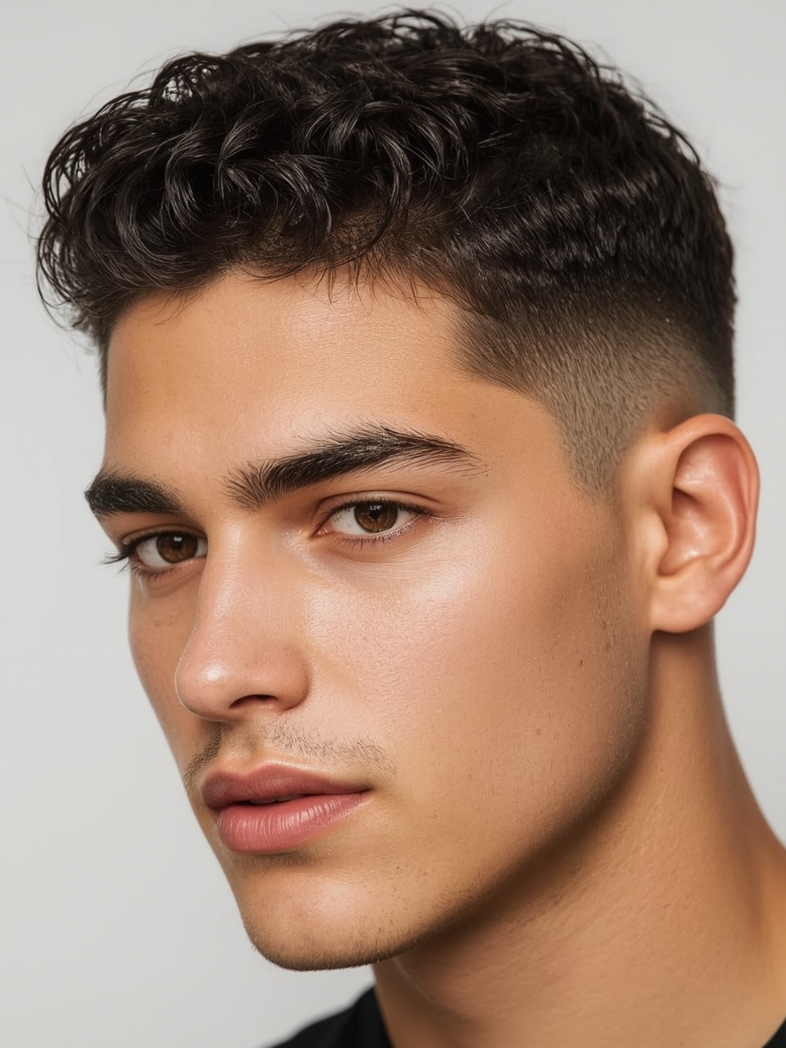 Men’s Curly Haircut The Undercut