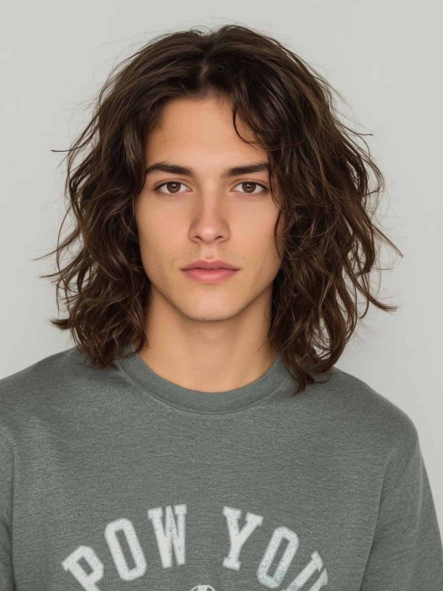 Mens Hairstyles Curly Hair The Long and Loose
