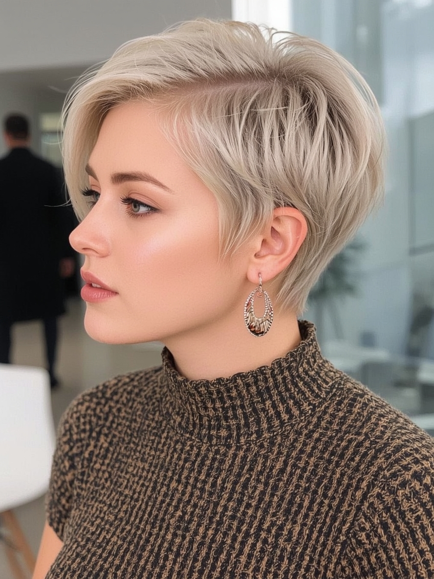 Short Haircuts For Thin Fine Hair The Tapered Pixie