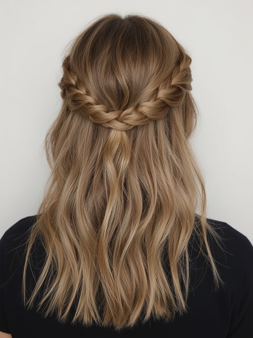 Shoulder Length Hairstyle For Thin Hair Fine Waterfall Braid