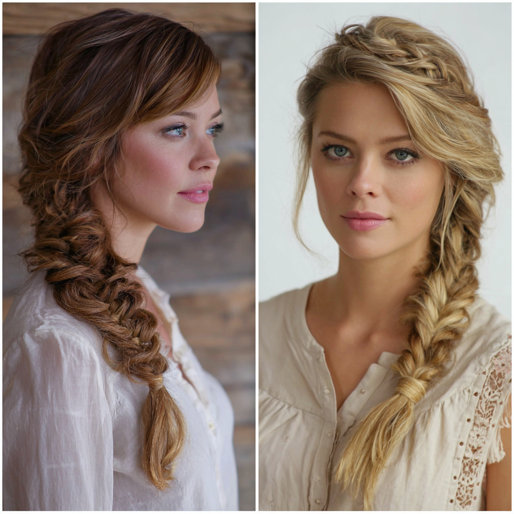 Summer Hairstyles Low Side Braid