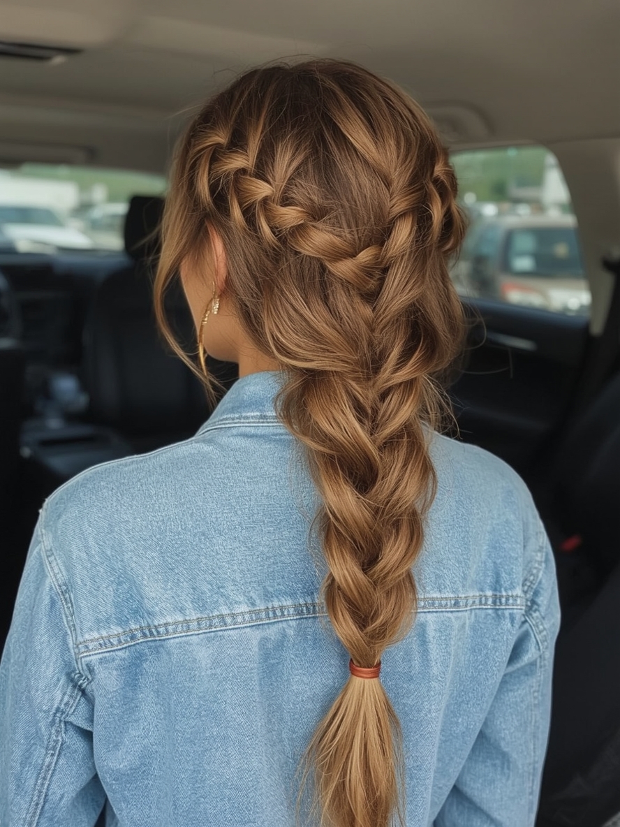 Teddy Bronde Fishtail Braid