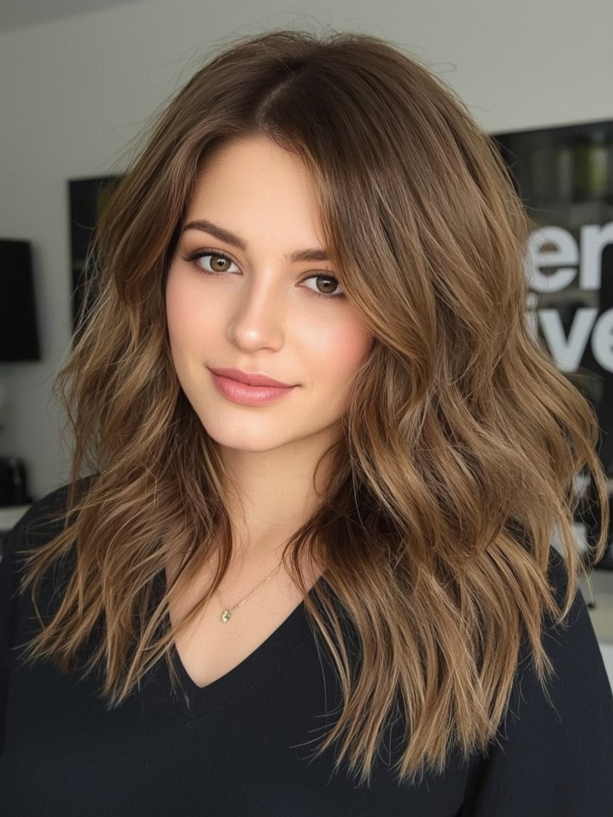 Teddy Bronde Side Swept Waves