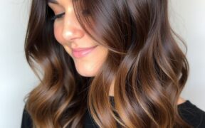 Winter Hair Color Ideas Dark Chocolate with Caramel Ribbons