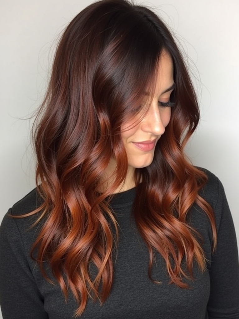 Winter Hair Color Ideas Mahogany with Copper Glints
