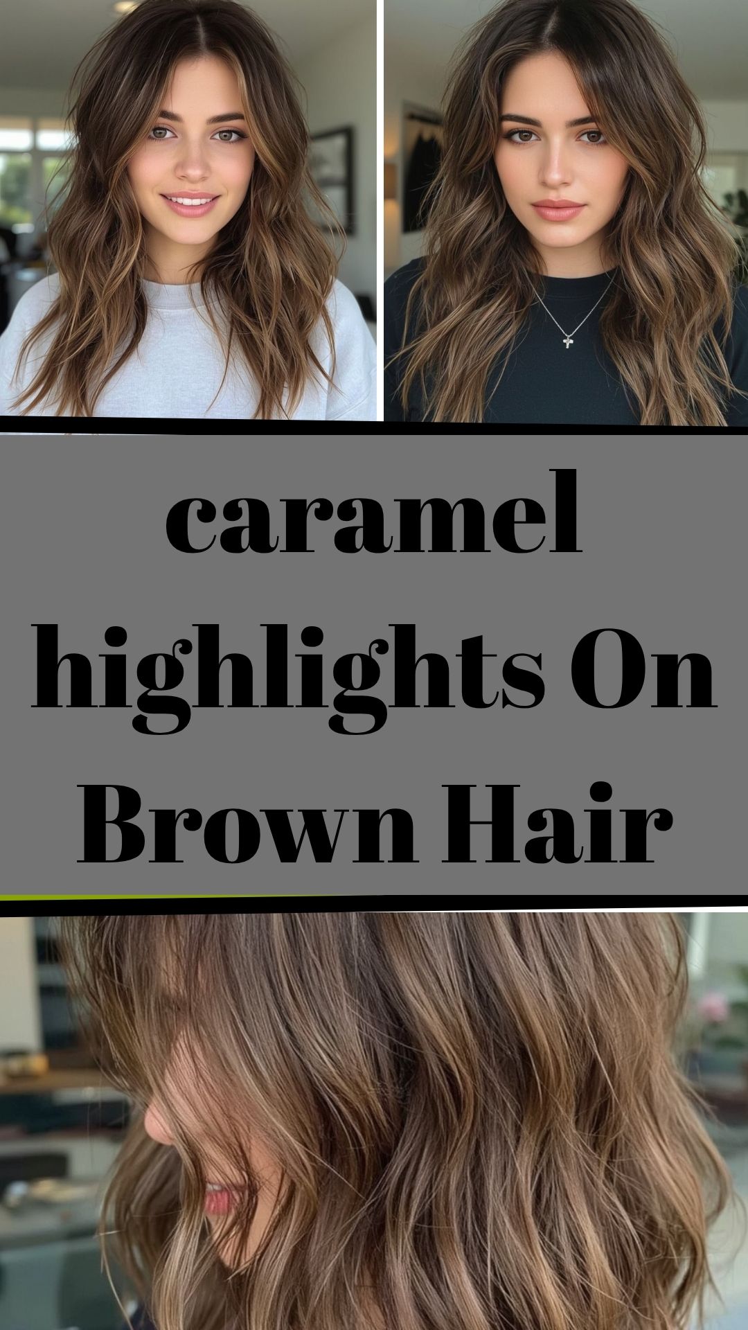 caramel highlights On Brown Hair main